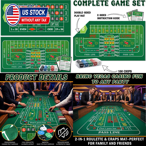 Double sided roulette craps - double,